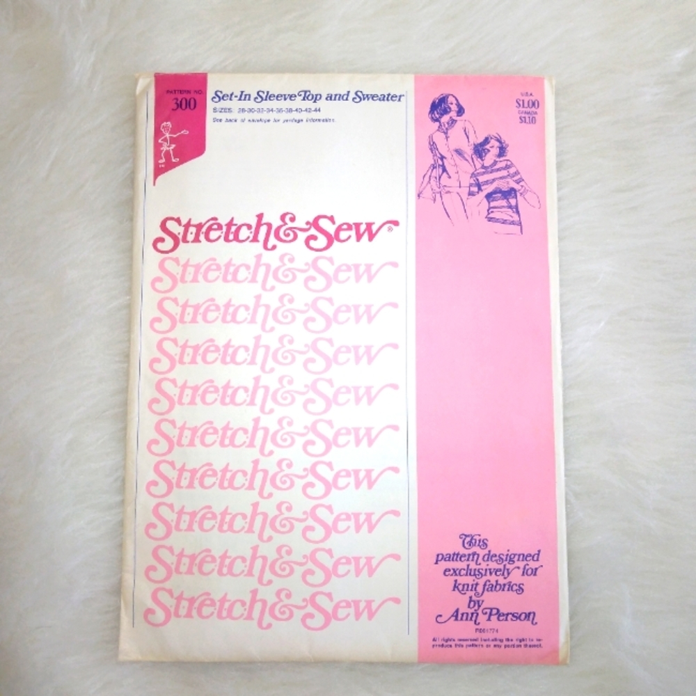 STRETCH & SEW 300 Set in Sleeve Top & Sweater UNCUT  28-30-32-34-36-38-40-42-44